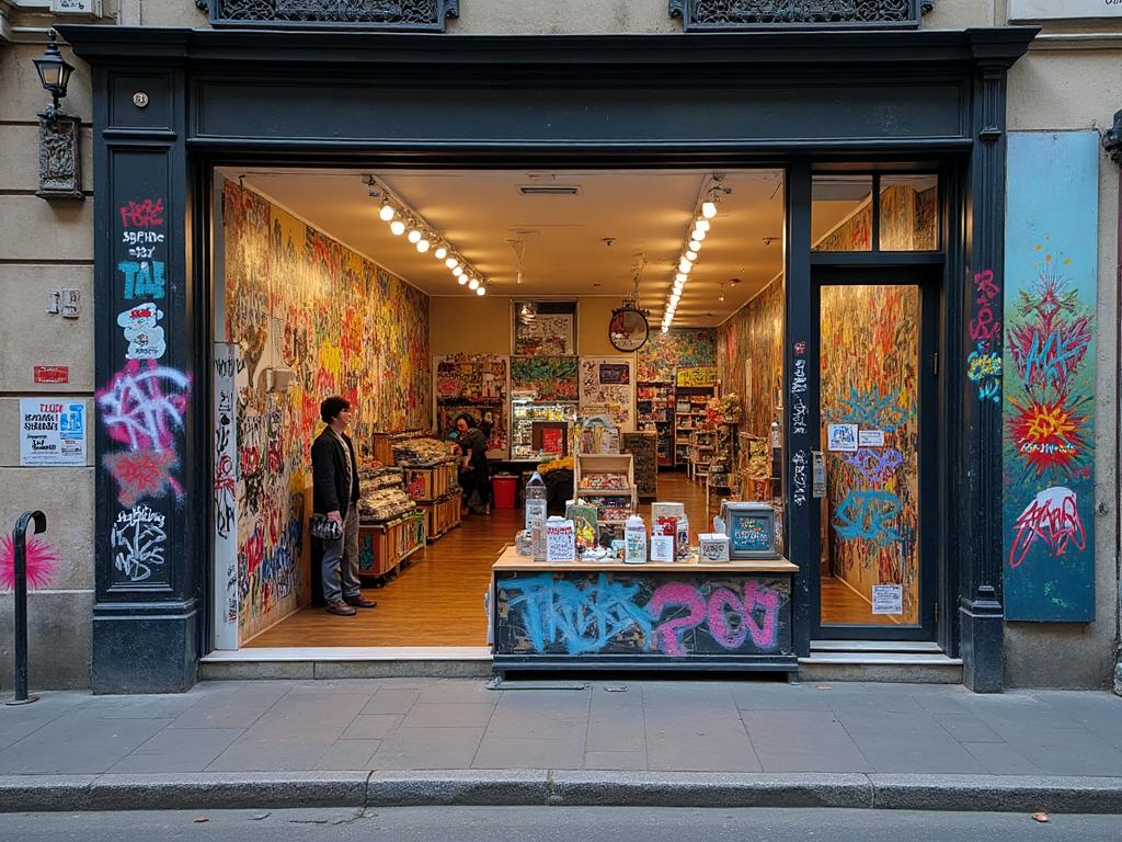 Façade restaurée après graffitis - Avant