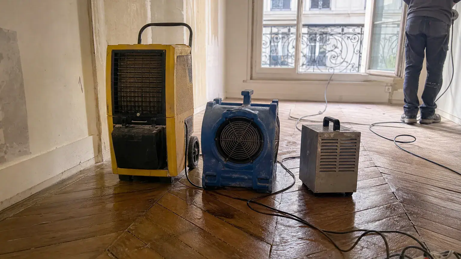 Déshumidificateur, turbine d'air et appareil à adsorption : appareils d'assèchement professionnels dans un séjour