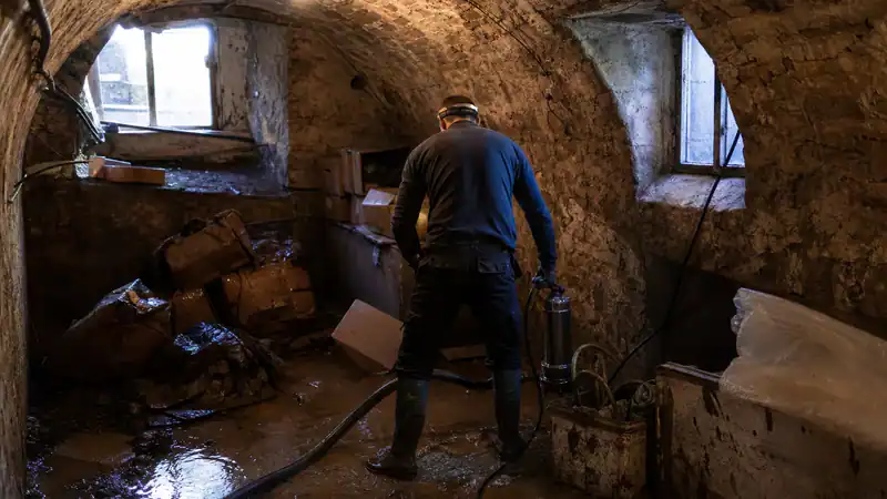 Photo d'illustration du guide « Cave inondée : que faire pour la remettre en état ? »