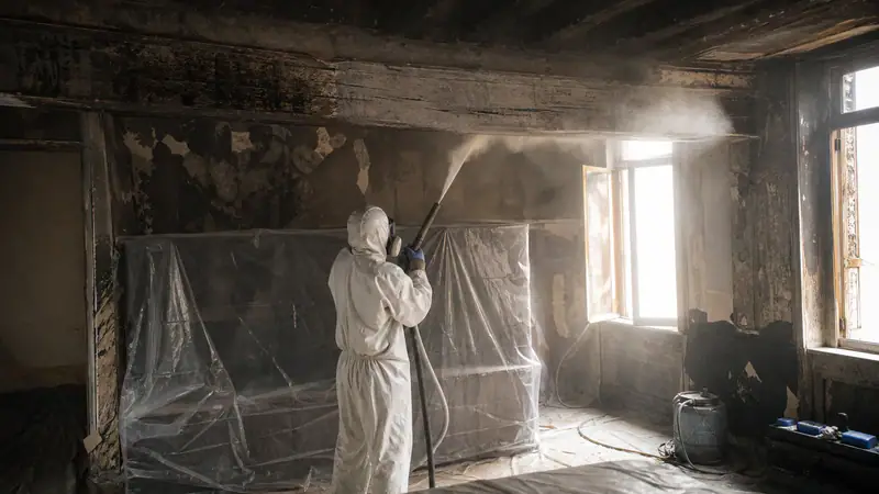 Photo d'illustration du guide « Décontamination après incendie : étapes et techniques professionnelles »