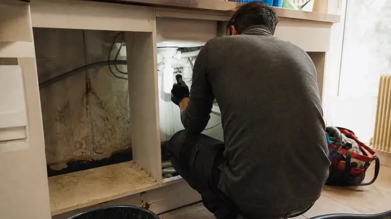 Photo d'illustration du guide « Dégât des eaux cuisine et salle de bain : spécificités »