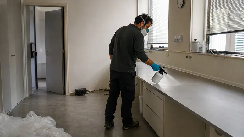 Photo d'illustration du guide « Désinfection après travaux : quand est-elle nécessaire ? »